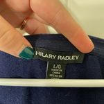 Hilary Radley EUC  women’s dark‎ blue terry 3/4 sleeve midi length dress large Photo 3