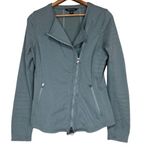 Athleta Women’s Moto Jacket Sweatshirt Minimalist Grey Green Full Zip Sz S Photo 0