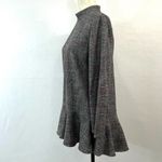 ZARA Ruffled Hem Gray Tunic Top Mini Dress Size M Photo 5