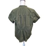 Apt. 9  Womens Button Up Olive‎ Green Short Sleeves Collar Pleated size 1X Photo 1
