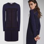 Reiss NEW Elsie Textured Knitted Midi Dress Sweater Long Sleeve Large Photo 2
