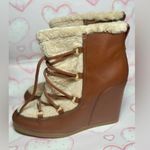 Veronica Beard NEW  Elfred Leather & Shearling Lace Up  Platform Boots Size 11M Photo 2