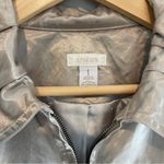 Chico's Chico Gold Satin Full Zip Jacket Blazer Size 1 Medium Photo 1