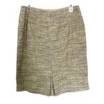 Ann Taylor Fine Italian Fabric Green Tweed Midi Suit Zipper Skirt Size 6 Photo 1