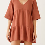 Seafolly Cotton Gauzy V-Neck Mini Dress in Rose Pink Photo 0