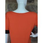 Sarin‎ Mathews Top Orange Black Short Sleeve Round Neck Woman's Size Medium Photo 5