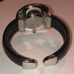 Mother of Pearl Look Classic Black Cuff Watch New Battery Wristwatch Photo 4