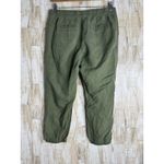 Gap Linen blend Capris Ankle Pants Women Size S R Army Green Coastal Photo 1