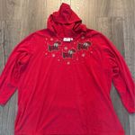 Quacker Factory Red Scottish Terrier Dog Christmas Holiday Hoodie 3X Photo 0