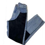 Pepe Jeans Vintage Pepe’s Jeans Leather Patchwork Stiff Denim Tapered Jeans Photo 1