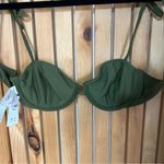 Abercrombie & Fitch Tie Strap Underwire Bikini Top Green Size Small Photo 6
