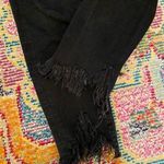 Mavi Tess Black Jeans Fringe Bottom Size 26 Photo 2