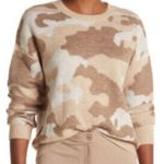 Lucky Brand  Neutral Tan Camo Wool Blend Sweater Size L EUC!! Photo 0