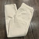We The Free New NWOT People Mid Rise Jeans Ivory Sz 27 Raw Hem Edge Boho Button Photo 6
