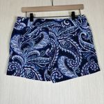Banana Republic  Women's Shorts Sz 4 Blue Purple Paisley Flat Front 3" Inseam Photo 3