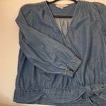 Madewell  light weight denim wrap style top Photo 7