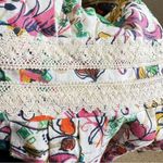 Sundance Catalog Linen Sleeveless Floral Dress Cross Lace Front Fit & Flare P2 White Size 2 Photo 5