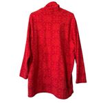 Lands End Red High Cowl Neck Pullover Sweater Women Size 1X Fleece Fall Casual Photo 1