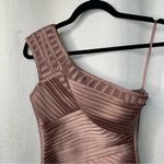 BCBGMAXAZRIA  Ribbed one shoulder shiny bodycon cocktail dress‎ size 0 Photo 3