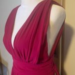 Lulus  Heavenly Hues magenta v-neck sleeveless maxi dress size S NWT Photo 3