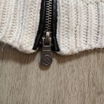 Nicole Miller  Cable Knit Fisherman Sweater Size S Cream Cottagecore Coastal‎ Photo 5