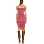 JONATHAN SIMKHAI STANDARD Divya Midi Dress Pink Photo 4