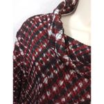 Ruby Rd  Women Petite Lg Black Red White  Cowl Neck Pullover Flowing‎ Blouse Photo 1