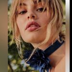 Free People  Melody velvet black Rosette choker NWT Photo 1