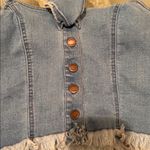 Venus Light Blue Denim Crop Top Photo 3
