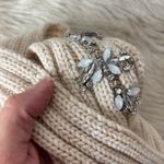 Maurice's Cream & Silver Knit Jewel Embellished Winter Headband Photo 3