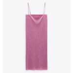 ZARA  Pink Pleated Long Side Slits Sleeveless Tunic Top Women’s Size Medium NWT Photo 10