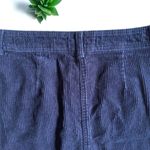 Miss Selfridge Corduroy Button-Front A-Line Skirt in Navy Photo 7