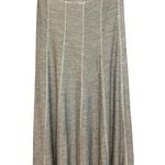 Monteau Black and White Striped Textured Knit Sweater Fall Midi Skirt Photo 0