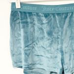 Juicy Couture  Large Blue Rhinestone Velour Tracksuit Track Shorts Turquoise NEW Photo 1