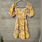 Sim & Sam ‎ Dress yellow floral size XS puff sleeve dress sundress Photo 1