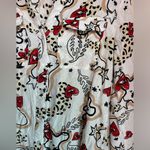 Milk & Honey Abstract Heart and Animal Print Button Down Pocketed Blouse M Black Size M Photo 4