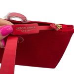 Giorgio Armani Red Beauty Zipper Wristlet Cosmetic Bag Clutch Textured Zip Top Photo 3