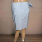 Loft NWT ANN TAYLOR Coastal Blue Pencil Skirt Bow Front Back Zip Lined Sz 2 XS Photo 3