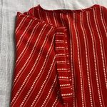 W5 concepts cap-sleeve red and white blouse. Photo 8