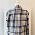 American Eagle  Outfitters Black and Gray Boyfriend Super Soft Plaid Shirt Size M Photo 5