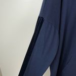 Eileen Fisher Womens Velvet Trim Hoodie in Navy Sz S | Soft Comfy Cozy Neutral Photo 3