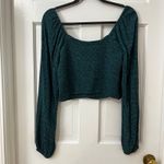 Hollister  Y2K Babydoll Cottagecore Ditzy Floral Smocked Ruched Crop Top Sz L Photo 2