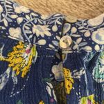 Lee Womens XL Tank Top Sleeveless Floral Blue Round Neck Photo 6