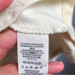 Free People  Macrame Peplum Sleeveless Medium Ivory Cream Textured Cutout Tank Photo 5