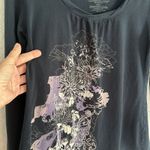 Soma Lotus Top Peruvian Pima Cotton Black Yoga Artsy Graphic Soft Celestial Photo 1