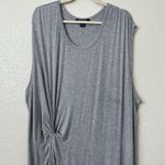 Roaman’s Gray Asymmetrical Knot Front Maxi Dress Size 3X Photo 1