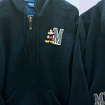 Disney Womens Mickey Mouse full zip Sweater Blue size L Photo 0