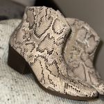 Snakeskin Fashion Cowboy Boots Ankle Booties Size 8.5 Photo 0