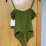 Open Edit  Olive Color Bodysuit - Size Small Photo 1
