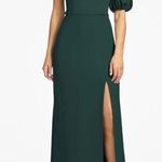 Sachin & Babi Women’s Plus 18W Emerald Green Nadia Gown One Shoulder Puff Sleeve Photo 10
